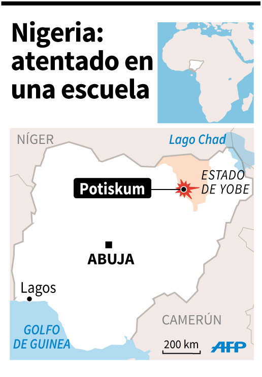 Atentado suicida en una escuela en Nigeria deja 47 estudiantes muertos