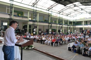 El Jefe de Estado, Juan Manuel Santos, en Mocoa (Putumayo), Martes 25 de Noviembre, 2014