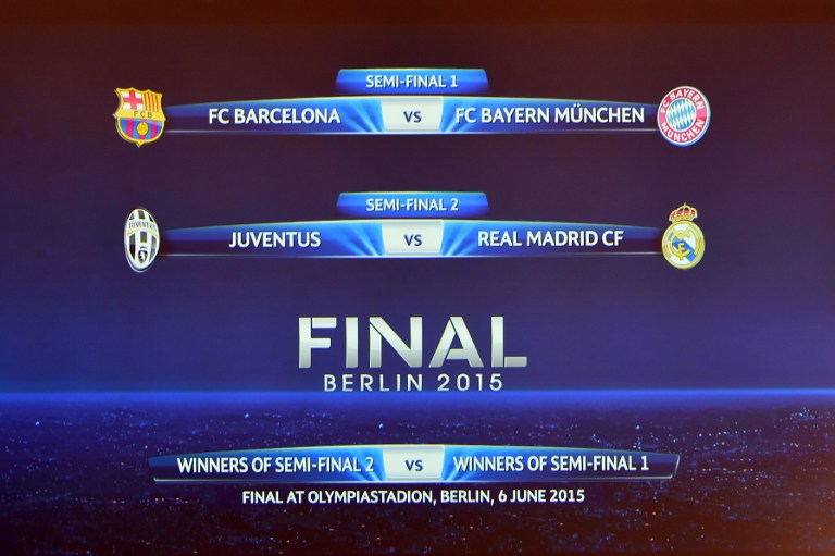 Barça ante Bayern y Juve-Real Madrid en ‘semis’ de Champions