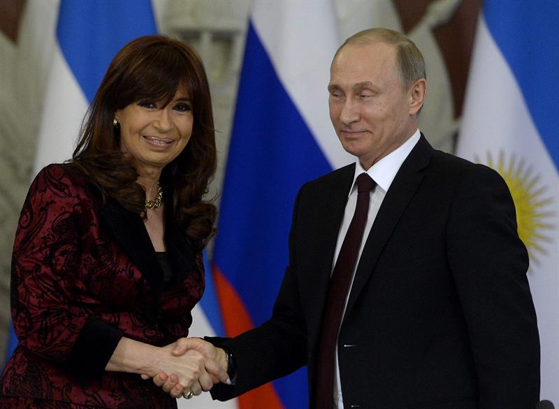 Putin recibe a Cristina Fernández en Moscú