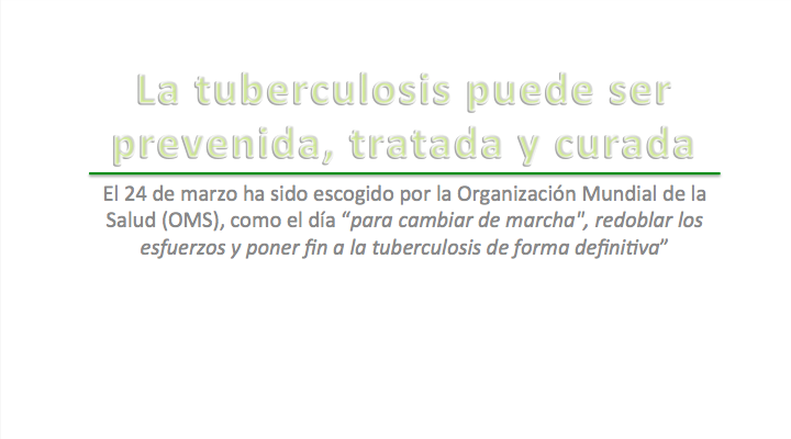 La tuberculosis puede ser prevenida, tratada y curada !!