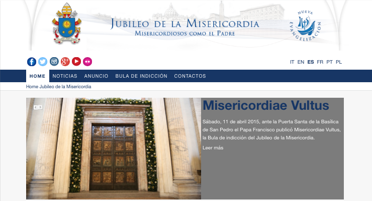 El “Jubileo de la Misericordia” de Francisco ya tiene página de internet