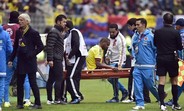 Colombiano Edwin Valencia fuera de la Copa por rotura de ligamentos