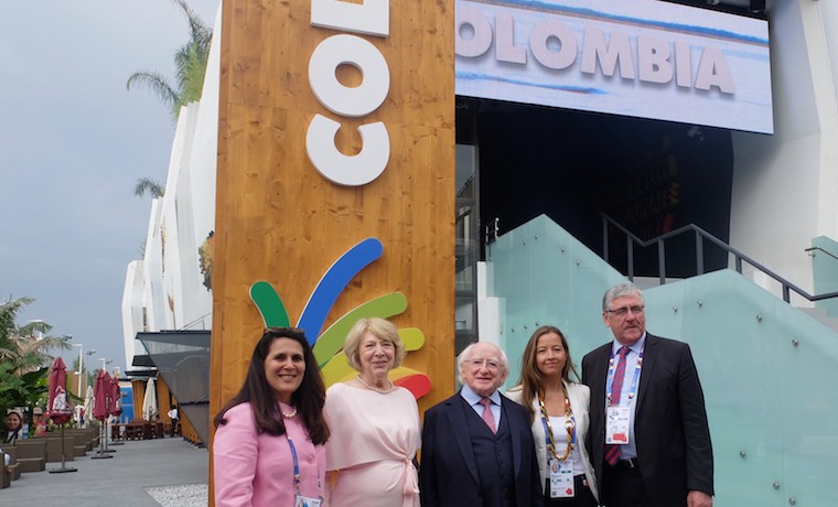 Presidente irlandés Michael D. Higgins destaca el Pabellón de Colombia como un “viaje fantástico por el país”