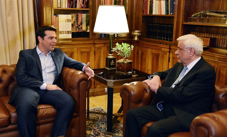 Tsipras  Prokopis Pavlopoulos GREECE-EU-POLITICS-DEBT