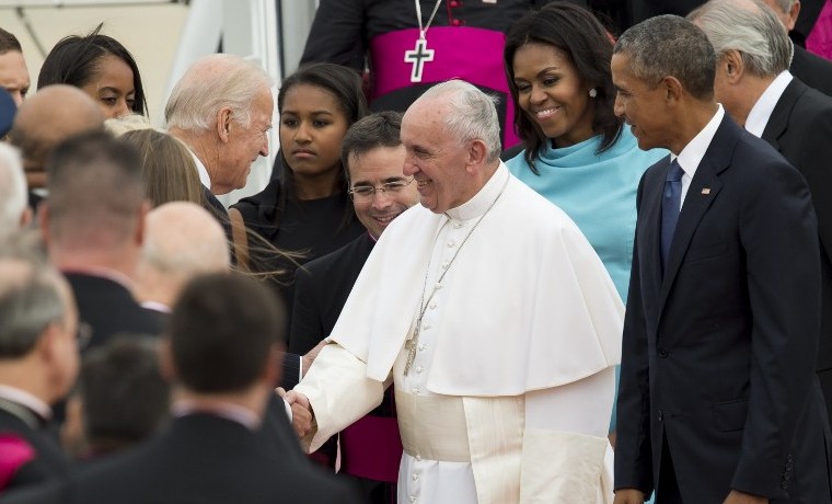 Imágenes del papa Francisco a su llegada a Estados Unidos