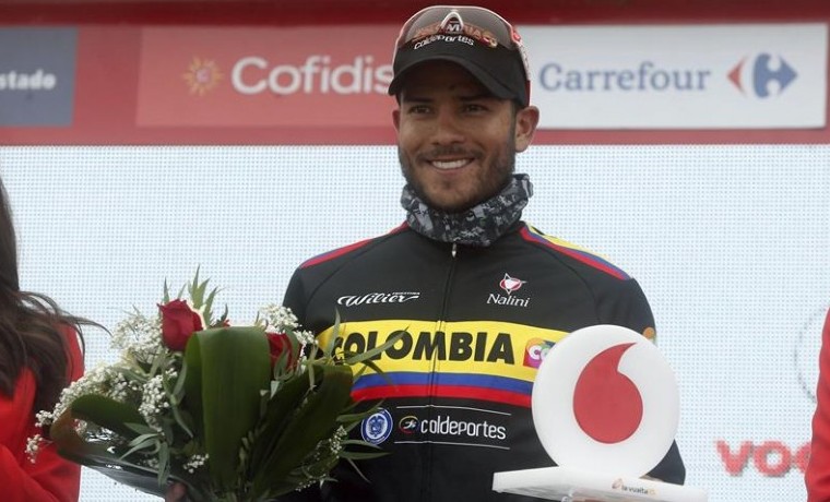 Colombiano Quintero, ciclista mas combativo de la etapa