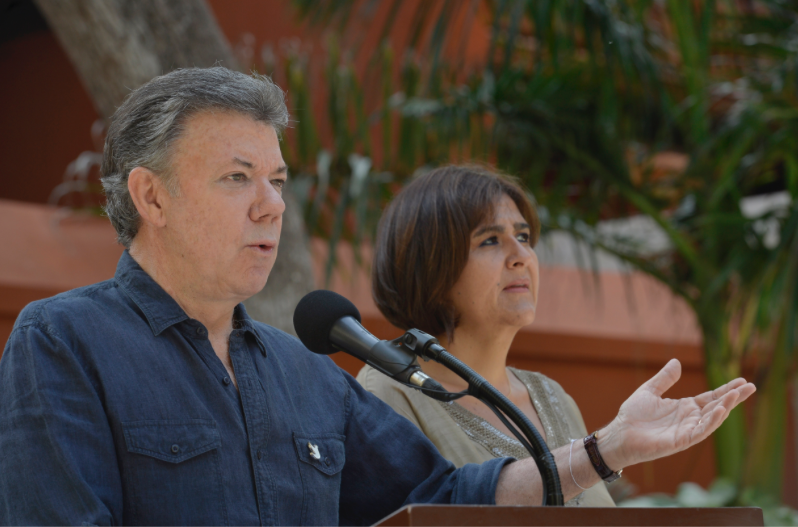 El Presidente Juan Manuel Santos, en Cartagena. Enero 8, 2016. Foto Juan Pablo Bello – SIG 