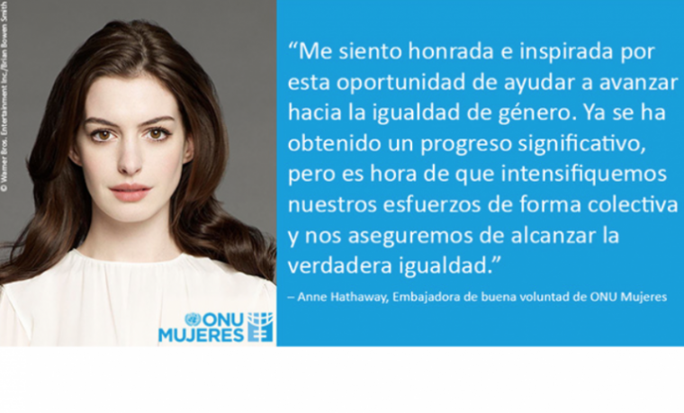 Anne Hathaway, Embajadora de buena voluntad de ONU Mujeres