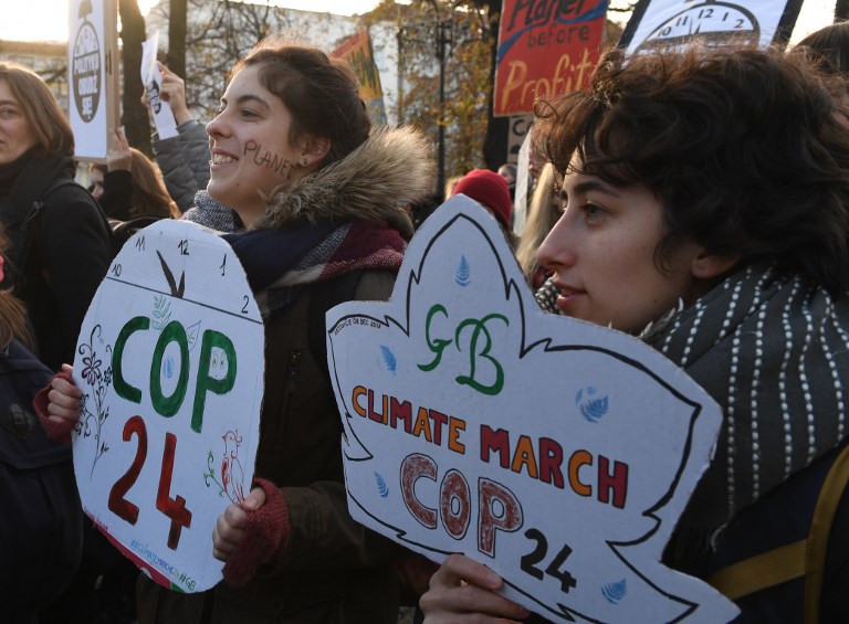 POLAND-CLIMATE-COP24-WARMING-DEMO